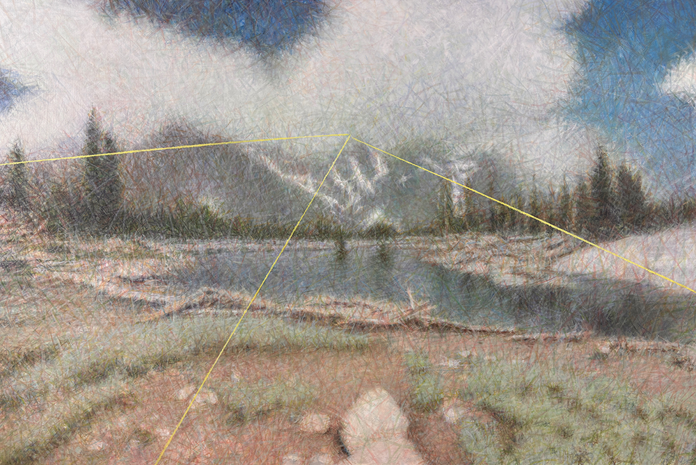 Norman Leto, A Raytrace Lake, Olaj, vászon 120x80cm, 2024